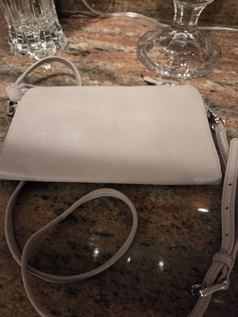 Tory Burch Grey Leather Crossbody Bag